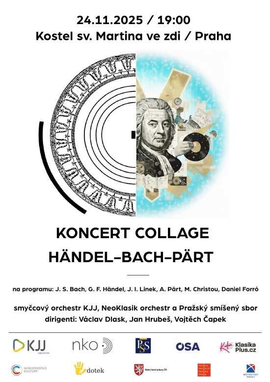 Koncert COLLAGE HÄNDEL-BACH-PÄRT, 24. 11. od 19:00, Kostel sv. Martina ve zdi