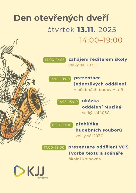 Den otevřených dveří - čtvrtek 13. listopadu 2025, 14:00 - 19:00