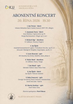 Abonentní koncert - 20. října 2026 od 19:30, Klášter minoritů Praha