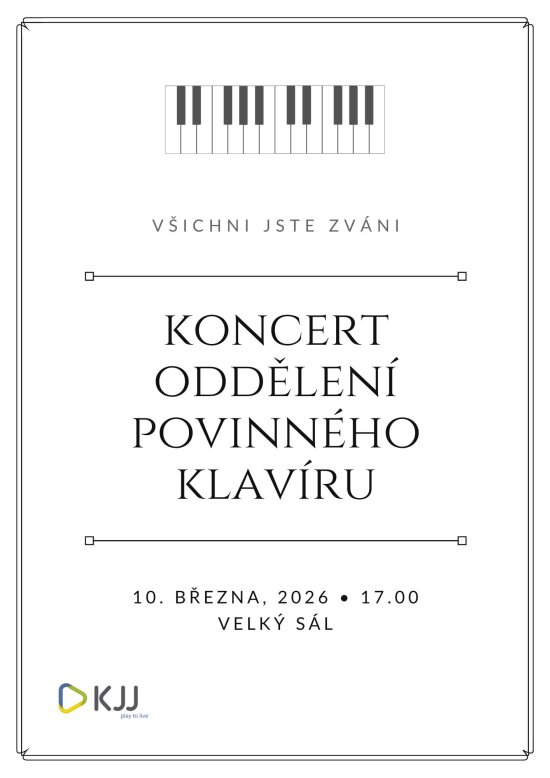 Koncert Oddělení povinného klavíru, 10. března 2026 od 17:00hod., Velký sál