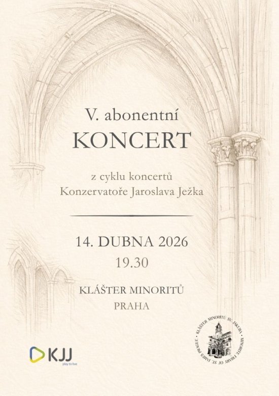 V. abonentní koncert z cyklu koncertů Konzervatoře Jaroslava Ježka, 14. dubna 2026 od 19:30,, Klášter Minoritů