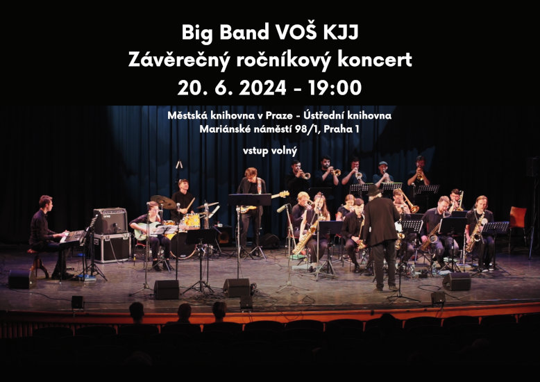 Závěrečný ročníkový koncert VOŠ Jazz za účasti letošních absolventů. 20. 6. 2024 od 19:00, Městská knihovna v Praze