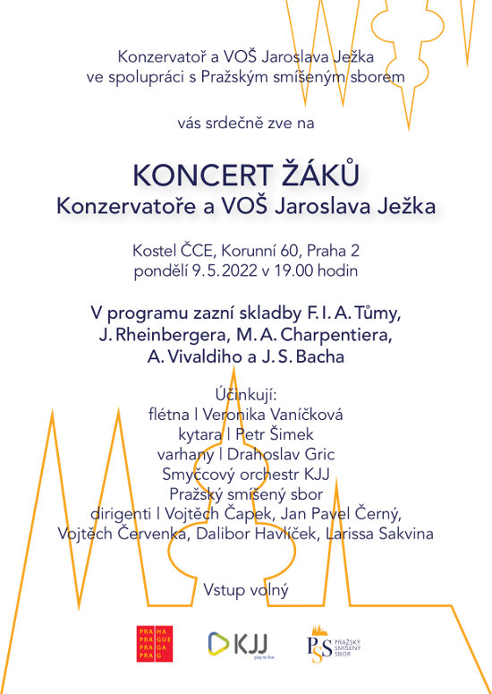 Koncert žáků KJJ VOŠ Koncert žáků KJJ VOŠ, prof. Jiří Petrdlík – kostel ČCE, Korunní 60, Praha 2