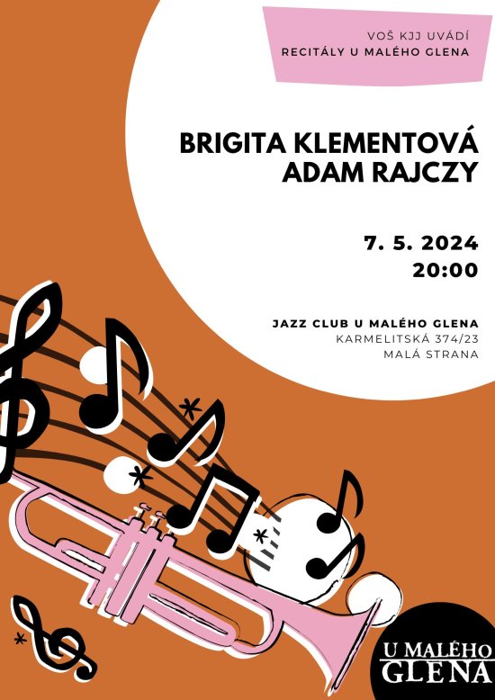 Recitály U Malého Glena - Brigita Klementová, Adam Rajczy, 7. 5. 2024 od 20:00