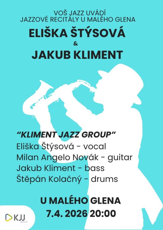 Recitál VOŠ Jazz - Eliška Štýsová a Jakub Kliment, 7. 4. 2026 od 20:00, U Malého Glena