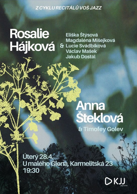 Recitál VOŠ Jazz - Rosalie Hájková, Anna Šteklová, 28. 4. 2026 od 19:30, U Malého Glena